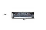 46" Black Boston Nighttime Skyline Lumbar Decorative Pillow - Homeroots - Flyclothing LLC