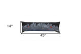 46" Black Boston Nighttime Skyline Lumbar Decorative Pillow