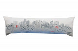 46" White Boston Daylight Skyline Lumbar Decorative Pillow - Homeroots