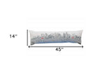 46" White Boston Daylight Skyline Lumbar Decorative Pillow