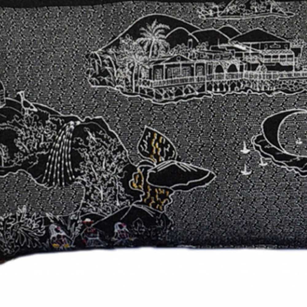 46" Black Hawaii Nighttime Skyline Lumbar Decorative Pillow - Homeroots - Flyclothing LLC