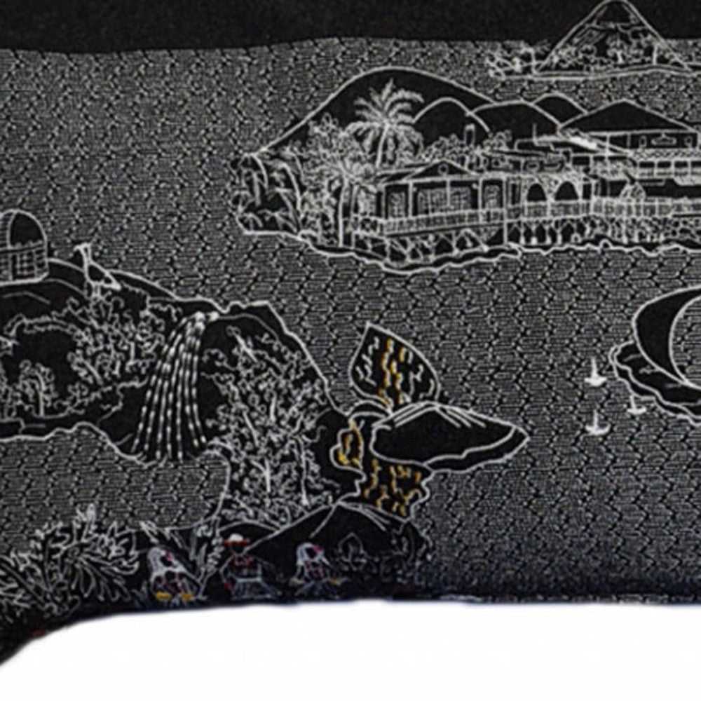 46" Black Hawaii Nighttime Skyline Lumbar Decorative Pillow - Homeroots - Flyclothing LLC