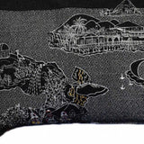 46" Black Hawaii Nighttime Skyline Lumbar Decorative Pillow - Homeroots - Flyclothing LLC