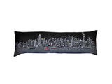 46" Black Hong Kong Nighttime Skyline Lumbar Decorative Pillow - Homeroots - Flyclothing LLC