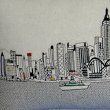 46" White Hong Kong Daylight Skyline Lumbar Decorative Pillow - Homeroots - Flyclothing LLC