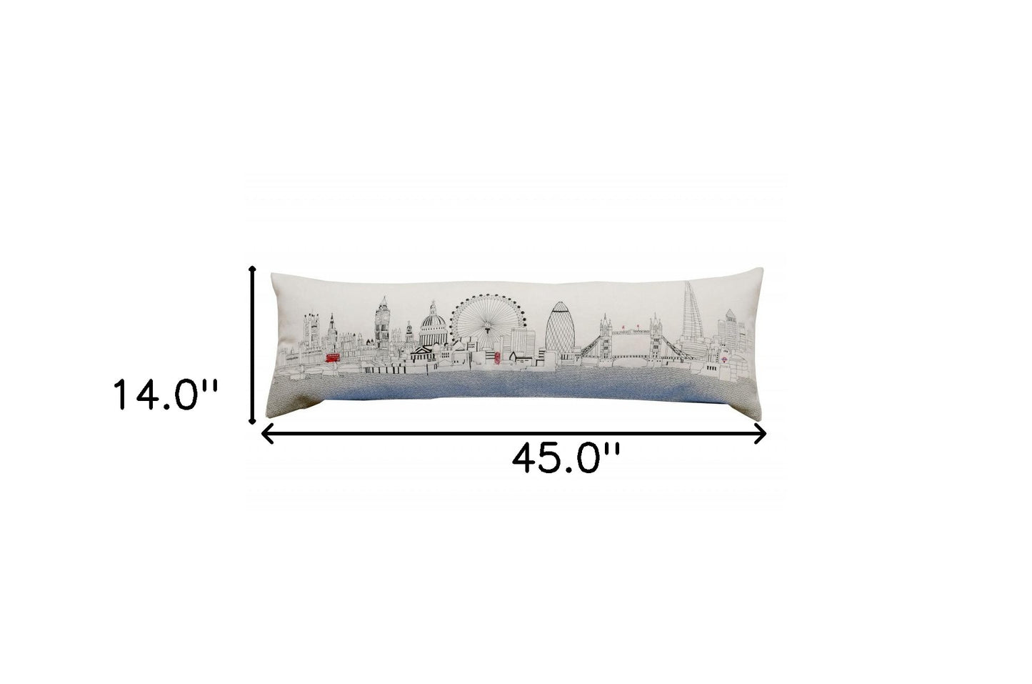 46" White London Daylight Skyline Lumbar Decorative Pillow - Homeroots - Flyclothing LLC