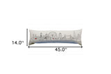46" White London Daylight Skyline Lumbar Decorative Pillow