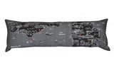 46" Black Michigan Nighttime Skyline Lumbar Decorative Pillow - Homeroots - Flyclothing LLC