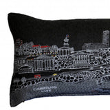 46" Black Nashville Nighttime Skyline Lumbar Decorative Pillow - Homeroots
