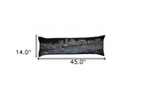 46" Black Nashville Nighttime Skyline Lumbar Decorative Pillow - Homeroots - Flyclothing LLC