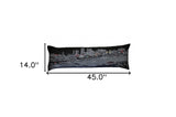 46" Black Nashville Nighttime Skyline Lumbar Decorative Pillow