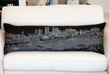 46" Black Nashville Nighttime Skyline Lumbar Decorative Pillow - Homeroots - Flyclothing LLC