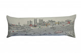 46" White Nashville Daylight Skyline Lumbar Decorative Pillow - Homeroots