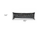 46" Black New Orleans Nighttime Skyline Lumbar Decorative Pillow - Homeroots