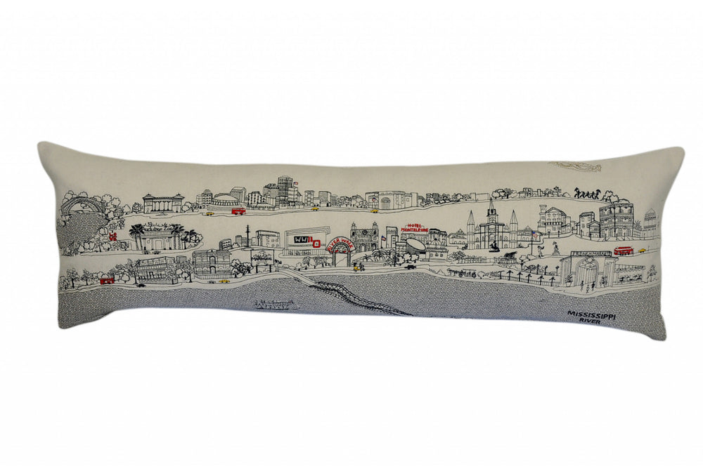 46" White New Orleans Daylight Skyline Lumbar Decorative Pillow - Homeroots - Flyclothing LLC