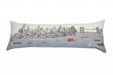 46" White NYC Daylight Skyline Lumbar Decorative Pillow - Homeroots