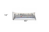 46" White NYC Daylight Skyline Lumbar Decorative Pillow - Homeroots - Flyclothing LLC