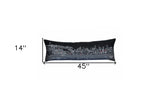 46" Black Philadelphia Nighttime Skyline Lumbar Decorative Pillow - Homeroots - Flyclothing LLC