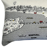 46" White Philadelphia Daylight Skyline Lumbar Decorative Pillow - Homeroots