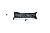 46" Black Pittsburgh Nighttime Skyline Lumbar Decorative Pillow - Homeroots