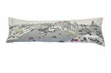 46" White Pittsburgh Daylight Skyline Lumbar Decorative Pillow - Homeroots
