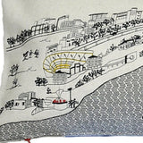46" White Pittsburgh Daylight Skyline Lumbar Decorative Pillow - Homeroots