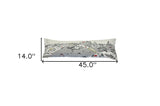 46" White Pittsburgh Daylight Skyline Lumbar Decorative Pillow - Homeroots - Flyclothing LLC