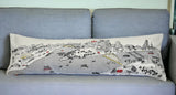 46" White Pittsburgh Daylight Skyline Lumbar Decorative Pillow