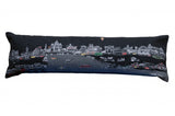 46" Black Rome Nighttime Skyline Lumbar Decorative Pillow - Homeroots