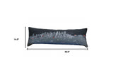 46" Black Seattle Nighttime Skyline Lumbar Decorative Pillow - Homeroots - Flyclothing LLC