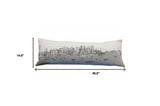 46" White Seattle Daylight Skyline Lumbar Decorative Pillow - Homeroots - Flyclothing LLC