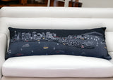46" Black Sydney Nighttime Skyline Lumbar Decorative Pillow - Homeroots - Flyclothing LLC