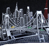 46" Black Tokyo Nighttime Skyline Lumbar Decorative Pillow - Homeroots