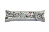 46" White Vail Daylight Skyline Lumbar Decorative Pillow - Homeroots