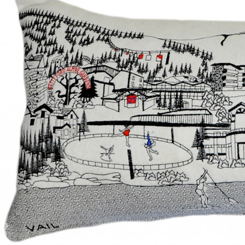 46" White Vail Daylight Skyline Lumbar Decorative Pillow - Homeroots - Flyclothing LLC