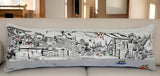 46" White Vail Daylight Skyline Lumbar Decorative Pillow - Homeroots