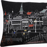 14" X 24" Black and White Wool Lumbar Throw Pillow - Homeroots - Flyclothing LLC