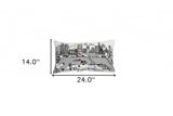 25" White Austin Daylight Skyline Lumbar Decorative Pillow - Homeroots - Flyclothing LLC