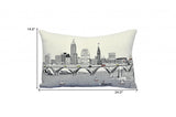 25" White Cleveland Daylight Skyline Lumbar Decorative Pillow - Homeroots - Flyclothing LLC