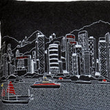 14" X 24" Black Gray and White Wool Lumbar Throw Pillow - Homeroots - Flyclothing LLC