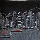 14" X 24" Black Gray and White Wool Lumbar Throw Pillow - Homeroots - Flyclothing LLC