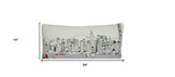 25" White Hong Kong Daylight Skyline Lumbar Decorative Pillow - Homeroots - Flyclothing LLC