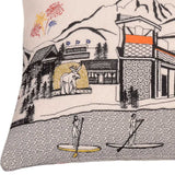25" White Jackson Daylight Skyline Lumbar Decorative Pillow - Homeroots