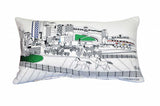 25" White Lexington Daylight Skyline Lumbar Decorative Pillow - Homeroots - Flyclothing LLC