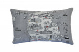 25" White Michigan Lower Peninsula Daylight Skyline Lumbar Decorative Pillow - Homeroots - Flyclothing LLC