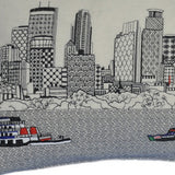 25" White Minneapolis Daylight Skyline Lumbar Decorative Pillow - Homeroots - Flyclothing LLC