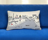 25" White Paris Daylight Skyline Lumbar Decorative Pillow - Homeroots - Flyclothing LLC