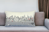 25" White Philadelphia Daylight Skyline Lumbar Decorative Pillow - Homeroots - Flyclothing LLC