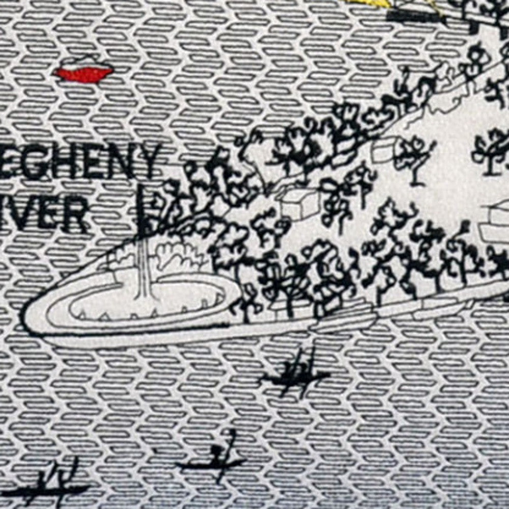 25" White Pittsburgh Daylight Skyline Lumbar Decorative Pillow - Homeroots - Flyclothing LLC