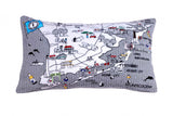 25" White Jersey Shore Daylight Skyline Lumbar Decorative Pillow - Homeroots - Flyclothing LLC